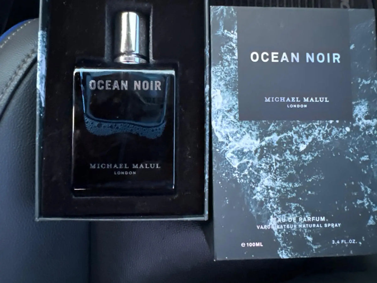 Michael Malul Eau de Parfum's Ocean Noir, 100ml, a refreshing ocean scent with a woody base, clean and versatile, suitable for daily wear