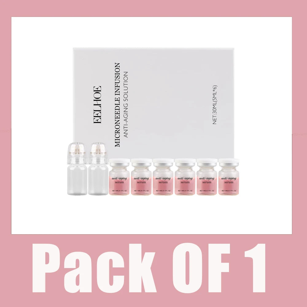 Korean Daily Essence Set – 2 Tools & 6 Bottles To Support Skin Smoothness, Deep Hydration Supports Skin Resilience＜0.3mm