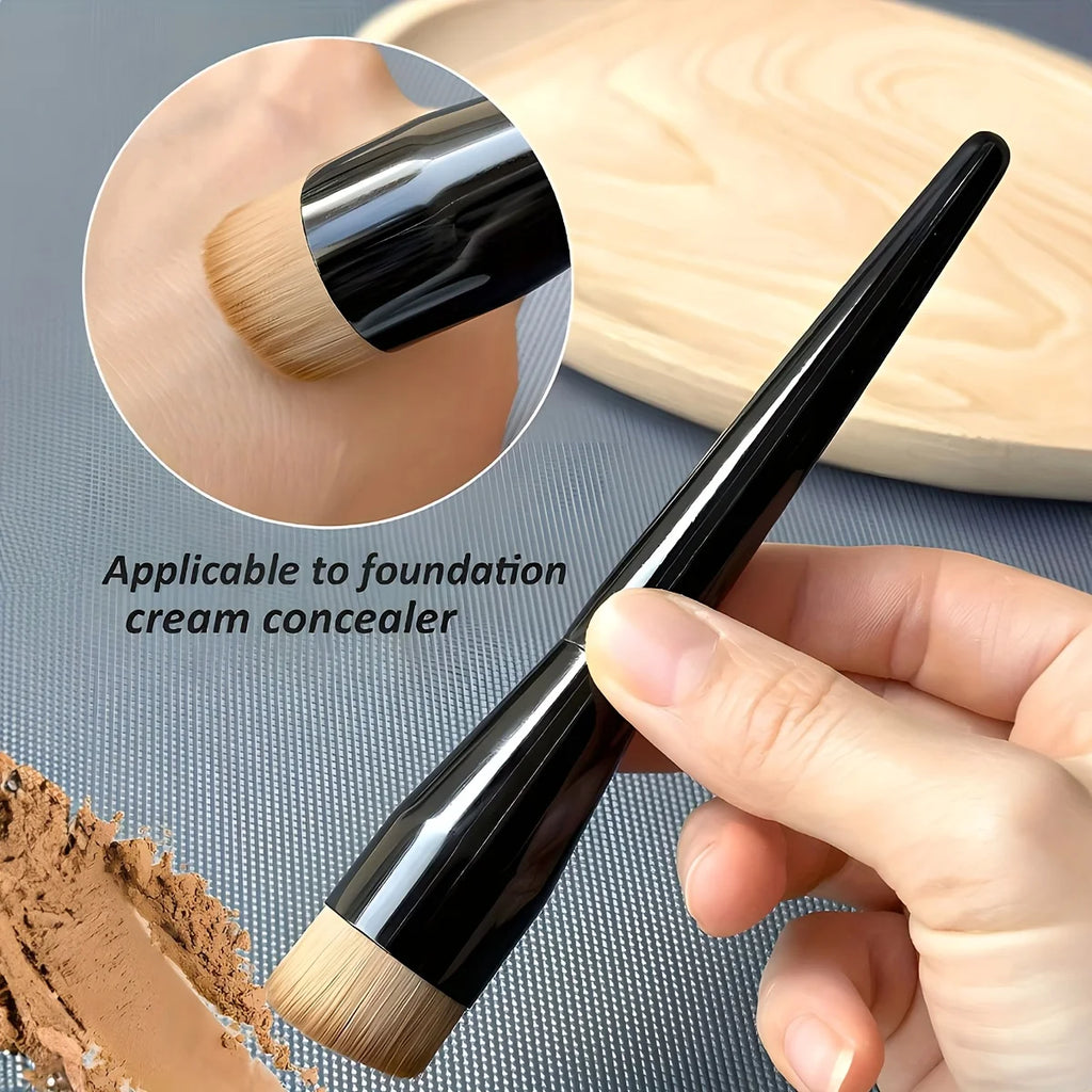 1 Basic Foundation Make-Up Brush Flat Top Brush, Contour Brush, Bevel Powder Blusher Brush, Professional Makeup Brush