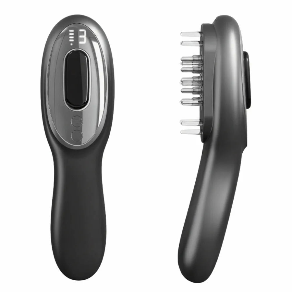 High Frequency Vibration Hair Growth Massage Comb 3 Modes Electric Design Red Light Comb Hair Oil Dispenser Scalp Massager