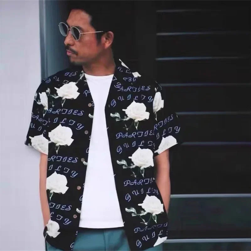 Classics 2025 WACKO MARIA Shirt Photo Print Vintage Men's And Women's Loose Hawaiian WACKO MARIA Short Sleeve Shirt T-Shirts