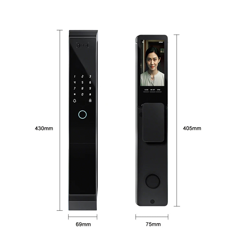 WiFi Facial Recognition Video Intercom Fingerprint Door Lock Fully Automatic Anti-theft TTlock 3D Face Smart Locks