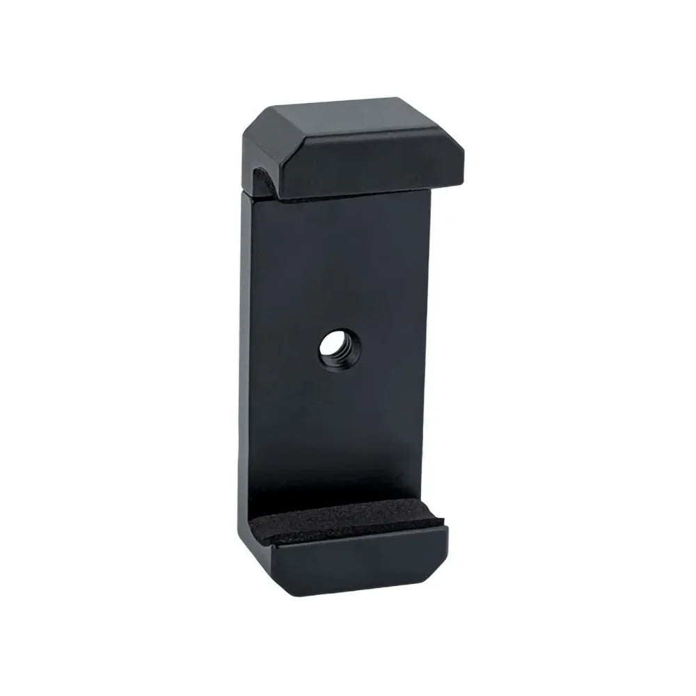 Universal Phone Tripod Mount Clip with Cold Shoe, 1/4" Screw Plastic Smartphone Holder for Tripod Selfie Stick Live Streaming