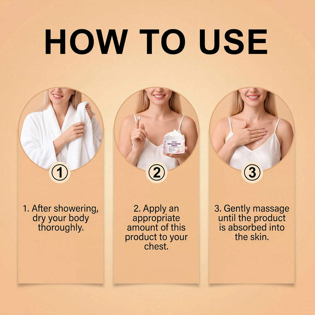 Papaya Extract Chest Care Cream Moisturizes Elastic Skin, Improves Sagging Chest Shape, Daily Chest SPA Massage Nourishing Cream
