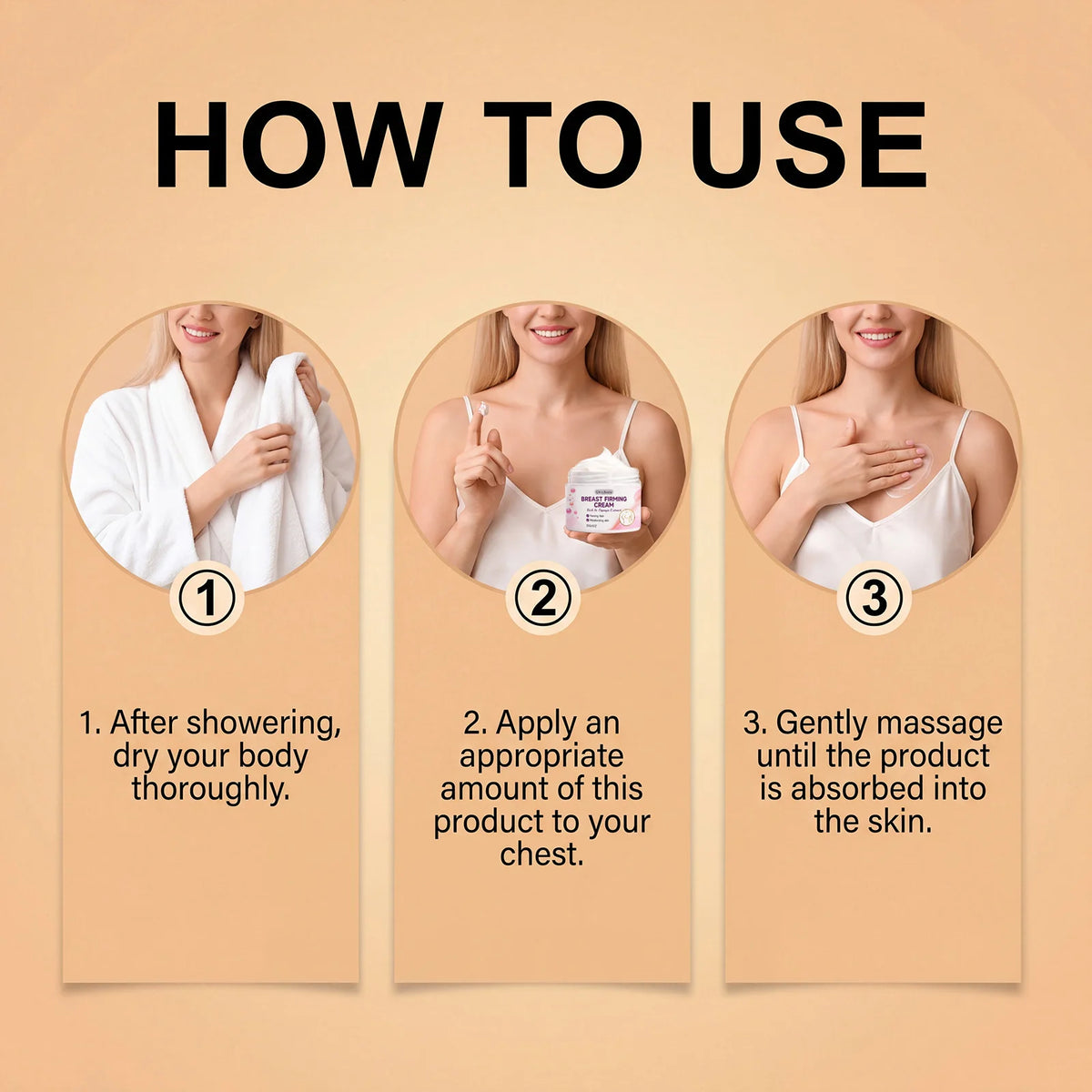 Papaya Extract Chest Care Cream Moisturizes Elastic Skin, Improves Sagging Chest Shape, Daily Chest SPA Massage Nourishing Cream