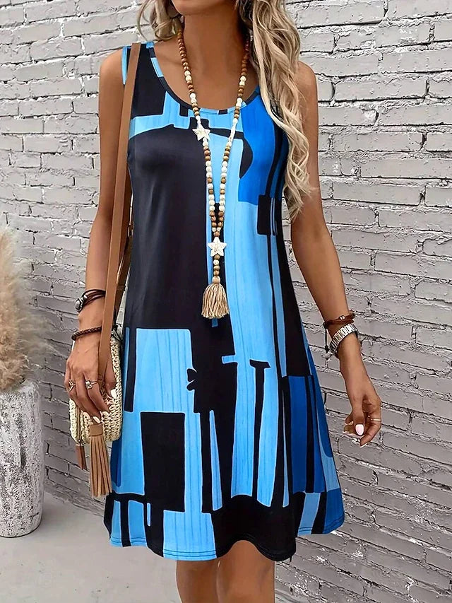 Women's Dress Petite Dress Sundress Tank Dress Summer Dress Stylish Vacation Daily Holiday Loose Fit Floral Sleeveless Crew Neck