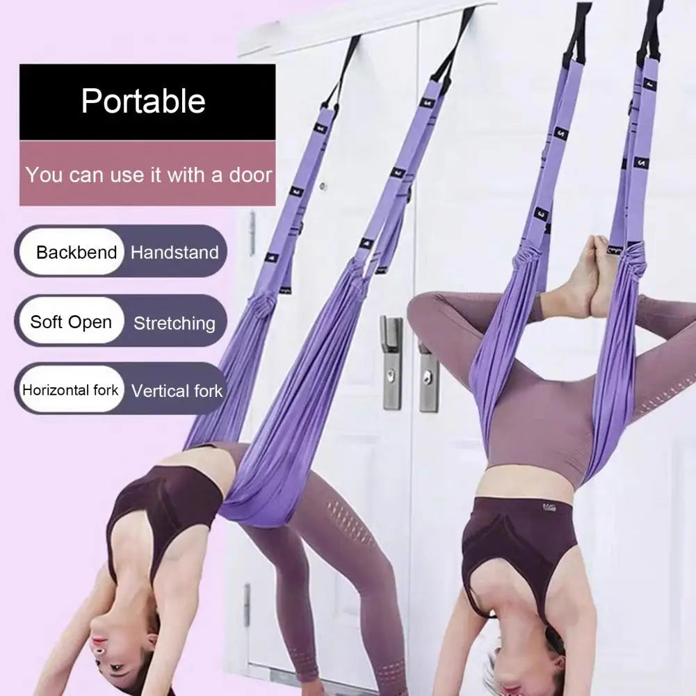 Waist Stretcher Rope Aerial Yoga Stretching Rope Backbend Assist Flexibility Trainer Back Pain Relief Strap for Waist Leg