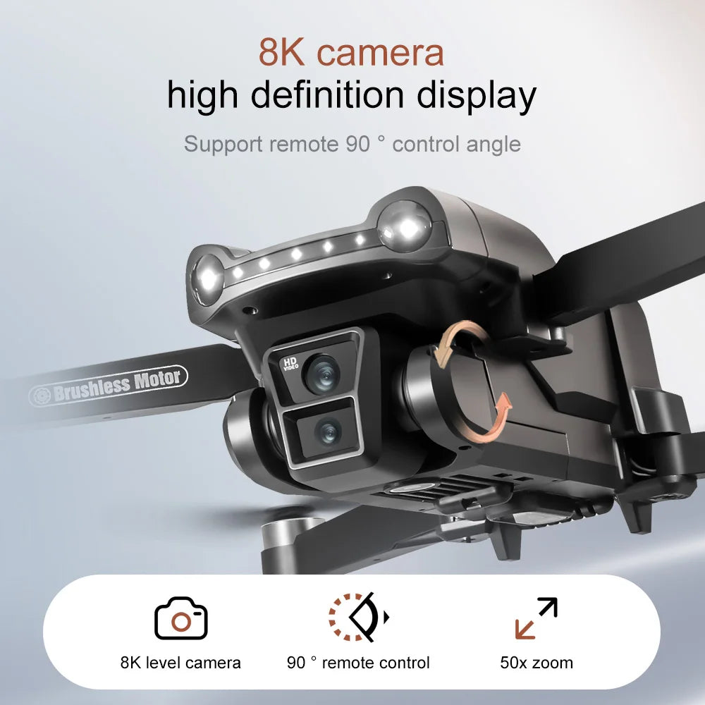 Original V198MAX Drone 8K Profesional FPV Brushless Laser obstacle avoidance Aerial Optical Foldable Quadcopter Mini 4K Dron
