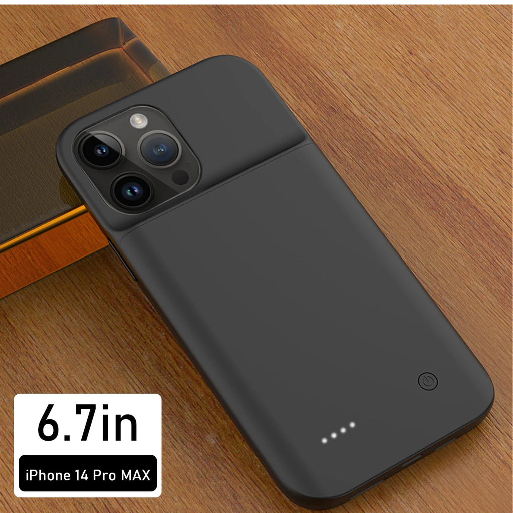 Smart battery Charger Case For iPhone 11 12 13 14 Pro Max XR XS Max 13 Mini Portable Power Bank Charging Cover batterie externe