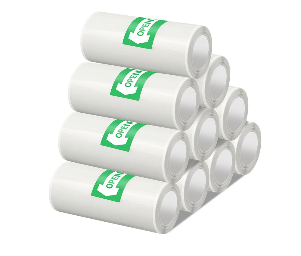 Printable Adhesive Paper 3~15 Pcs Mini Printer Sticker Paper Rolls, Thermal Photo Paper Rolls, for Mini Pocket Thermal Printer