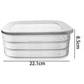 Meal Prep Containers Stackable Food Storage Boxes with Lid Meat Container for Fridge Bacon Lunch Meat Container for Refrigerator