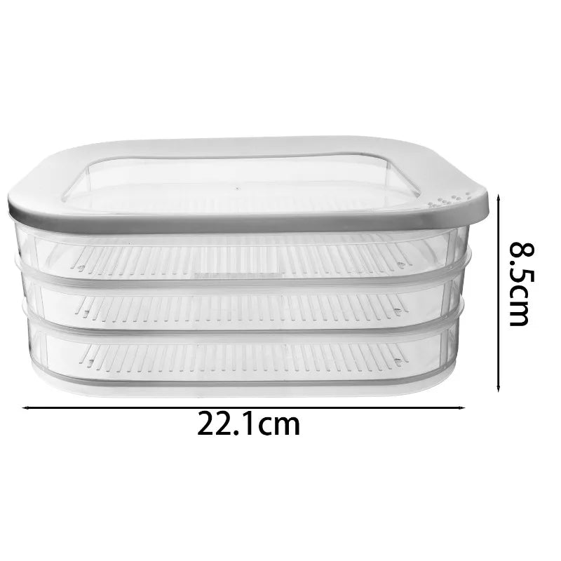 Meal Prep Containers Stackable Food Storage Boxes with Lid Meat Container for Fridge Bacon Lunch Meat Container for Refrigerator