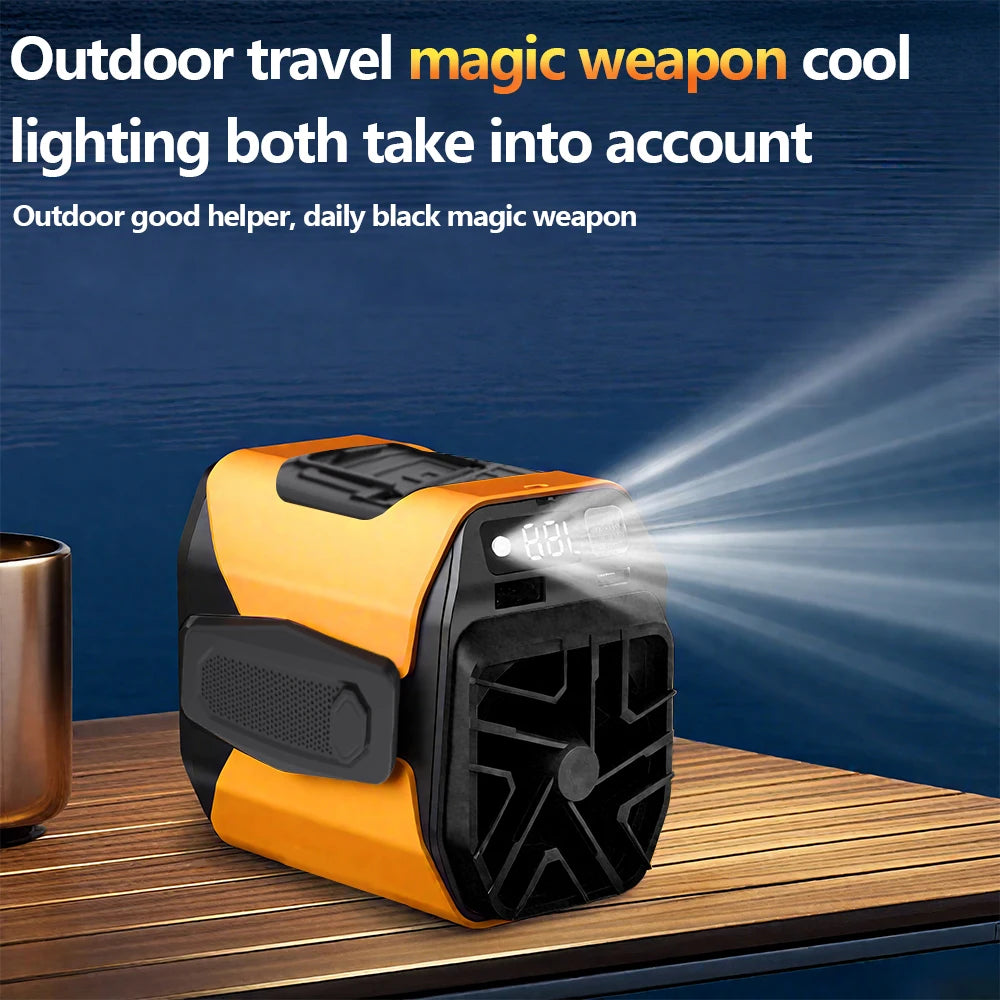Outdoor Fan Portable Waist Hanging Neck Strong Dual Air Vents Fans for Travel Sports Courier Outdoor Working