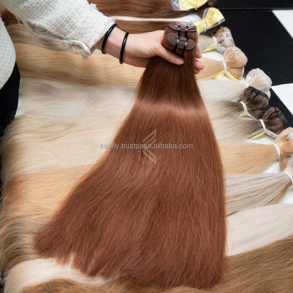 Vietnamese Super Double Drawn 12A Cuticle Aligned Raw Virgin Hair Bundles European Hair Light Color Dyed Human Hair Extensions
