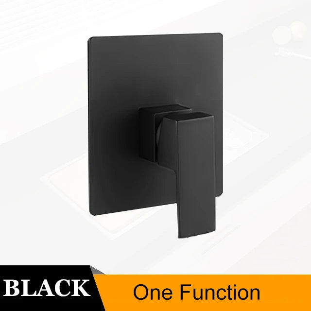 BECOLA Solid Brass Polished Chrome Or Black Single Handle 1-3 Way Wall Mount Bathroom Shower Mixer Control Valve