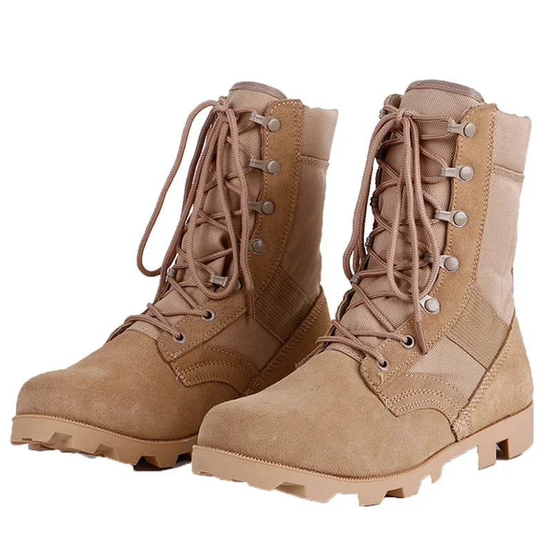 Male Outdoor Training Combat Hunting Boots Spring Autumn Men Jungle Hiking Sports Climbing Camping Breathable Camo Desert Shoes