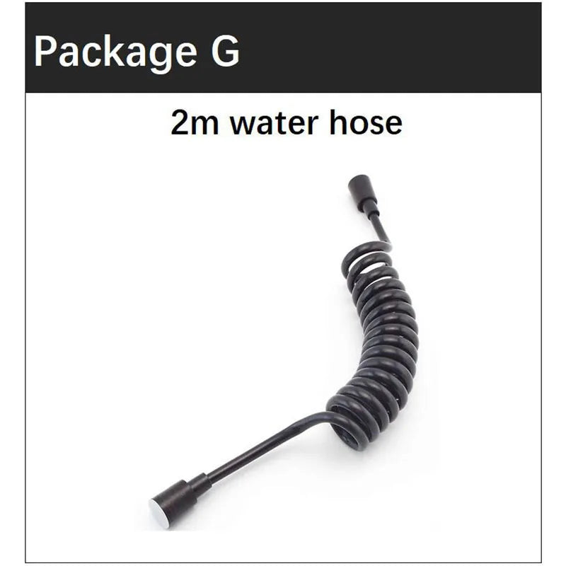 Handheld Black Toilet wash Bidet Faucet Spray Gun Sprayer shower head Anal cleaning washer WC Bathroom water valve hose holder