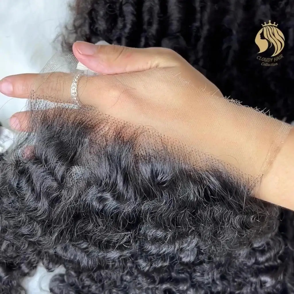 Factory Price Wholesale Afro Closure HD Lace Human Hair Cuticle Aligned Super Double Drawn 36 Inches Long-Lasting Quality