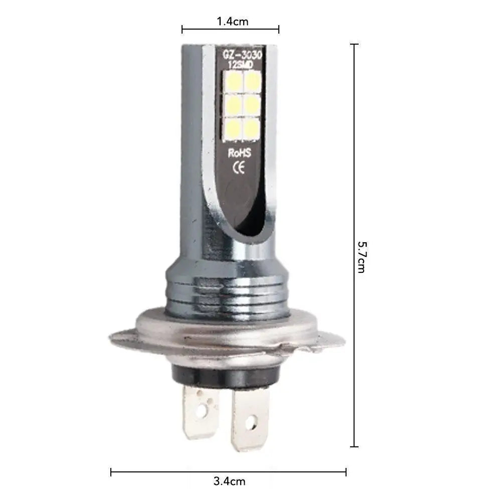 H1/H3/H4/H7/H11 LED Headlight Bulb Beam 12V 12W High Power LED Car Light Headlamp 6000K Auto Headlight Bulbs 12000LM