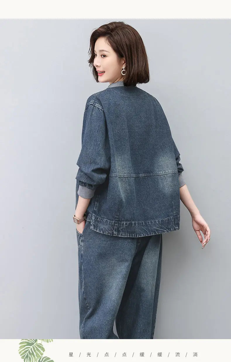 Retro Denim Coat For women Short style Spring autumn Thin 2026 New Loose Cowboy Baseball Jackets Women's Casual Tops Clothes