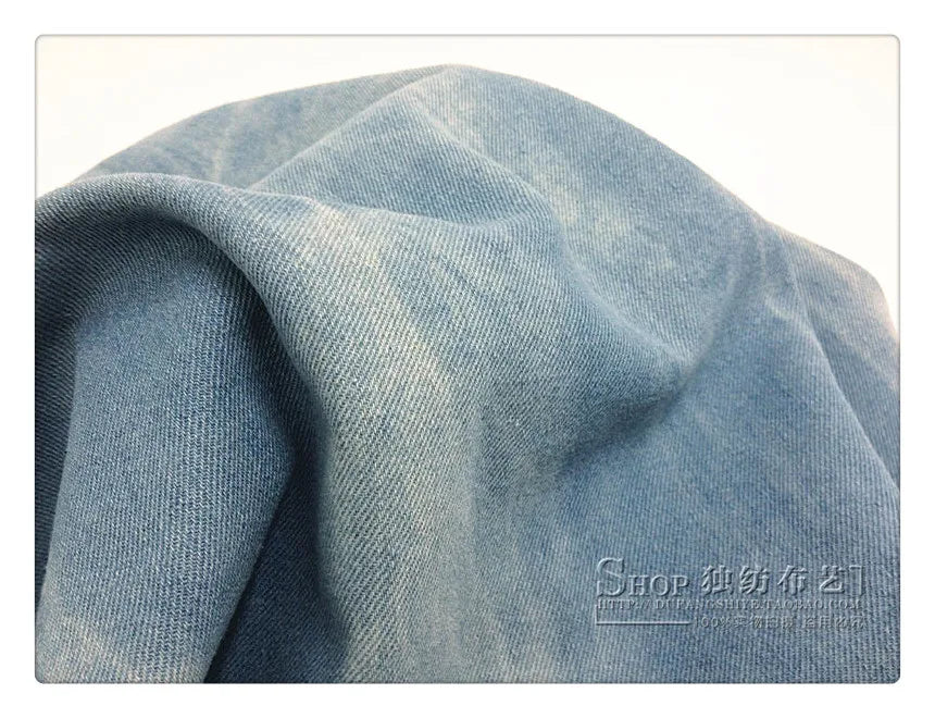 Fashion Tie-dye Black Denim Fabric By The Meter for Hats Clothing Skirts Sewing High-grade Thickend Jeans Needlework Comfortable