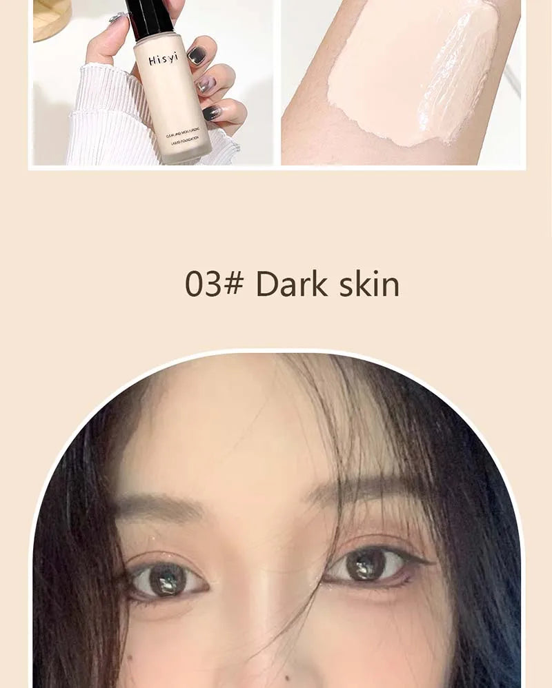 Liquid Foundation Makeup Base Waterproof High Coverage Concealer BB Cream Brighten Face Skin Tone Hydrating Foundation Makeup