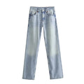 Maxdutti British fFashion Street Distressed Jeans Boyfriend Style Pants Girls Retro Loose Casual Jeans For Women Harem Denim