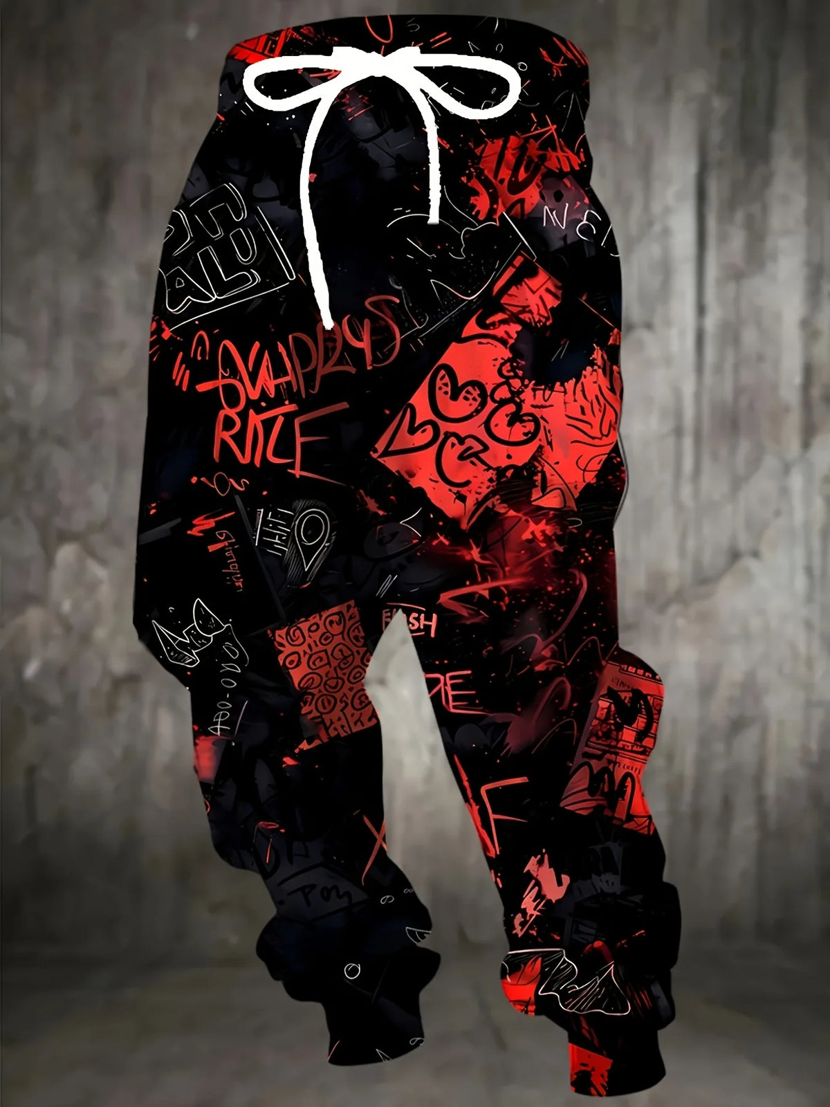 Men's 2025 Casaul Sweatpants Graffiti Printed Joggers Slim Fit Pants Casual Lounge Pants with Pockets  Autumn Winter Streetwear