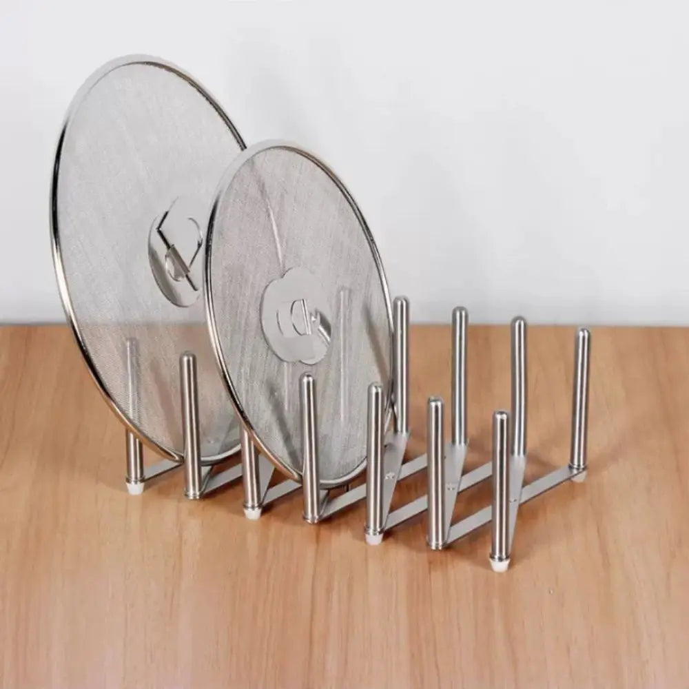 Stainless Steel Telescopic Rack Telescopic Design Foldable Pot Cover Storage Adjustable Retractable Kitchen Storage Tray