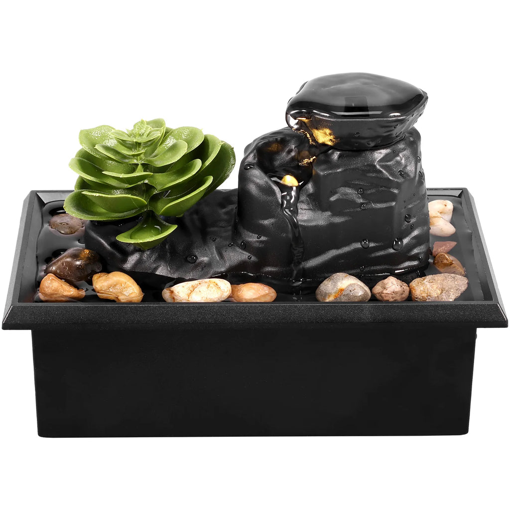 New Desktop Waterfall Decoration Creative Flowing Water Ornaments Small Living Room Office Ornaments Tabletop Fountain Ornaments