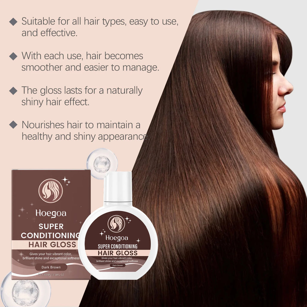 5Colors Super Gloss Hair Conditioner Gloss Rinse Out Semi-Permanent Hair Gloss that Enhances Color and Boosts Shine & Hydration