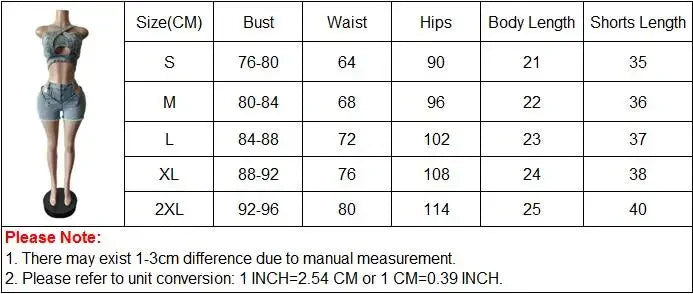 Sexy Jean Women Short Sets Straps Denim Crop Top and Cut Out Shorts Set 2025 Summer Clothes Streetwear Two 2 Piece Club Outfits