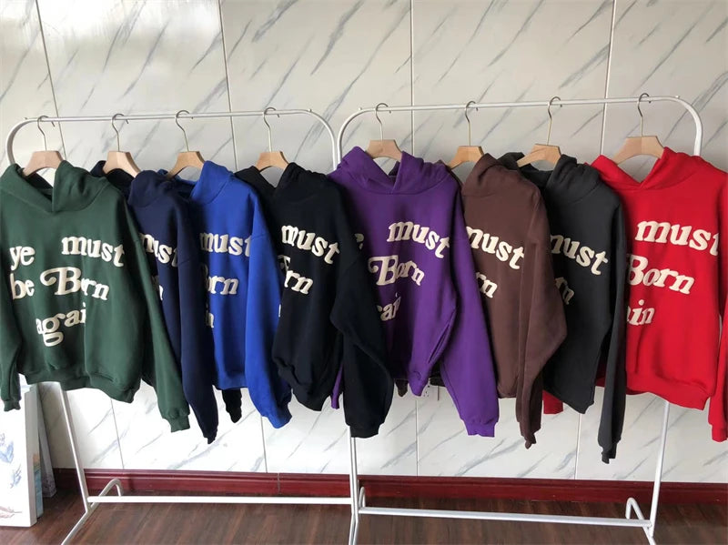 Foam Logo Ye Must Be Born Again Hoodie Men Women Best Quality Oversize Kanye West CPFM.XYZ Sweatshirts