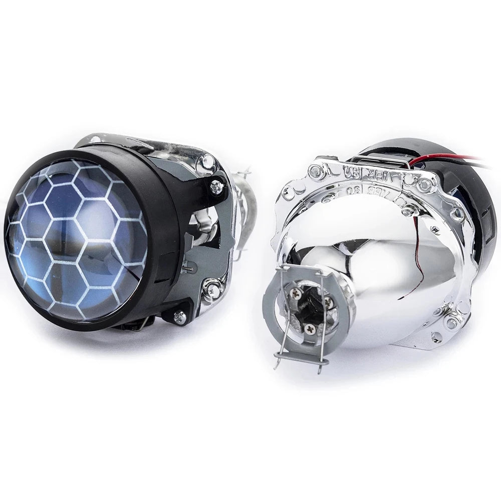 2.5 Inch Mini Bi Xenon Projector Lens RHD LHD Fit H1 H4 H7 Car Motorcycle Headlight Headlamp Car Assembly Kit Retrofit Replace