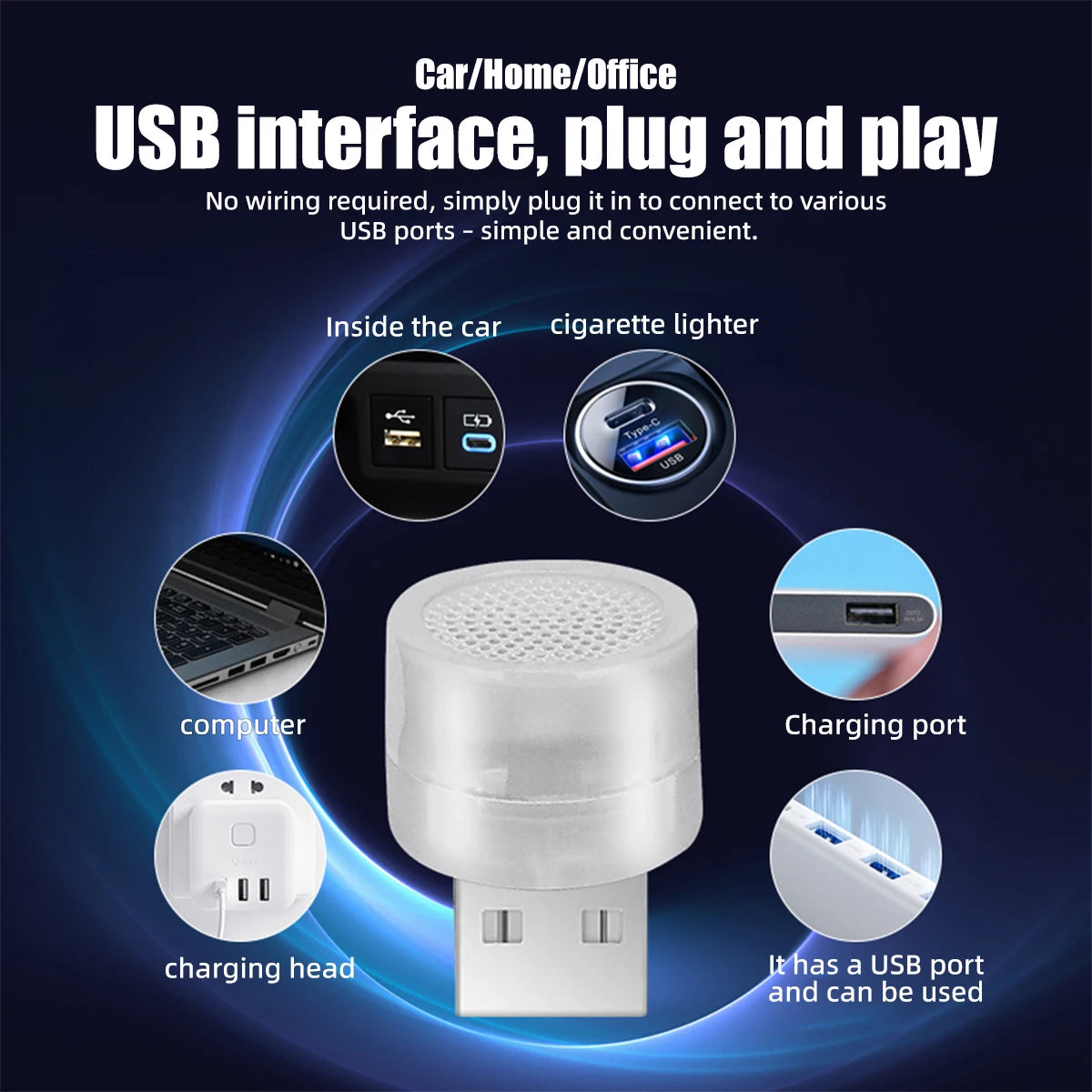 KEVANLY 5V 1W USB LED Lamp Eye Protection Reading Light Computer Reading Lamp Mobile Power Charging Book Lamps Night Light