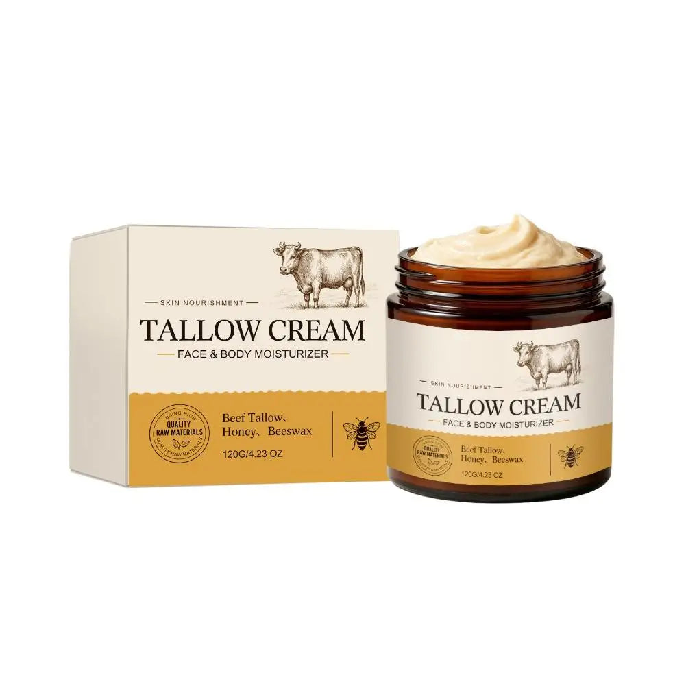 Beef Tallow Paste Deeply Moisturizer Honey Body Lotion Balm Brightening Wrinkle Remover Grass Fed Wild Honey Face Body Cream