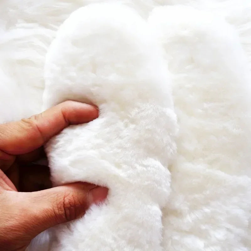 Natural Sheepskin Insoles Winter Real Fur Wool Insoles Men Women Warm Soft Thick Warm Cashmere Snow Boots Shoe Pad