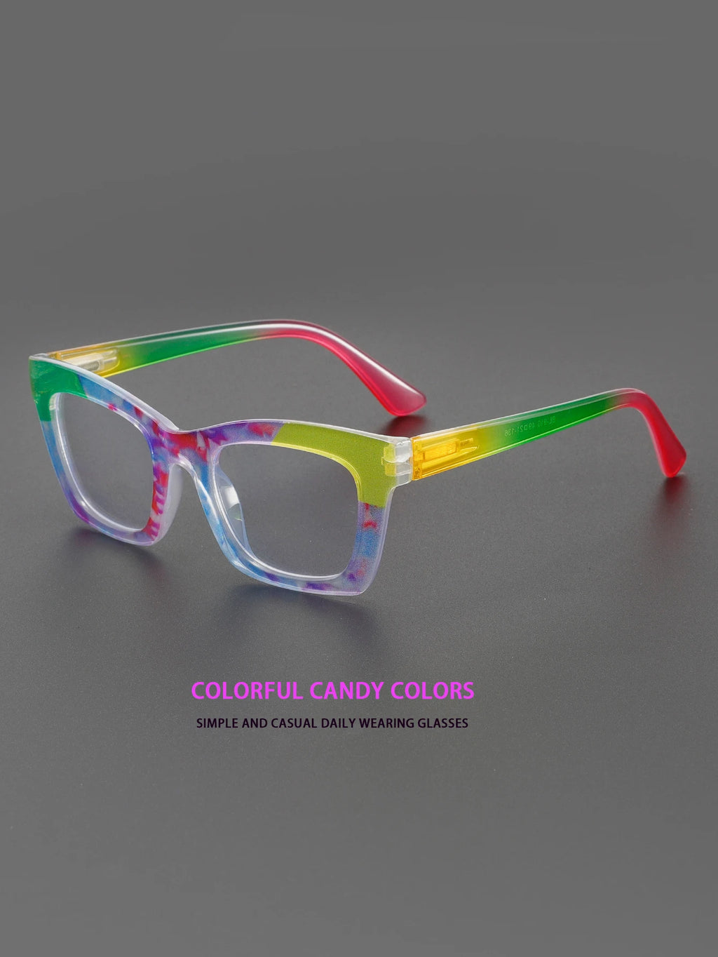 Multi Colored New Dazzling Frame Women's Flat Mirror European and American Fashion High-End Feeling Plain Face Eyeglass Frame
