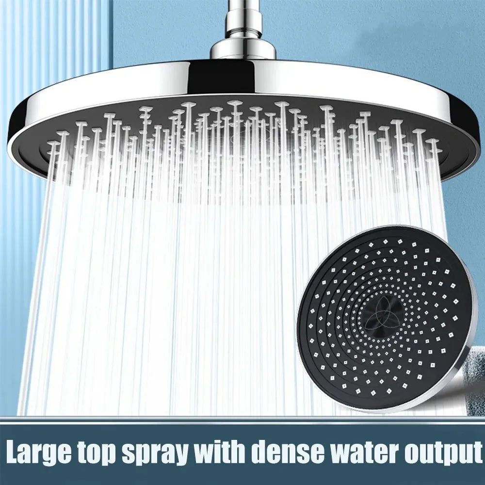 Pressurized Single Head 25cm Top Spray Large Water Volume Booster Shower Head Home Bathroom Shower Head Set