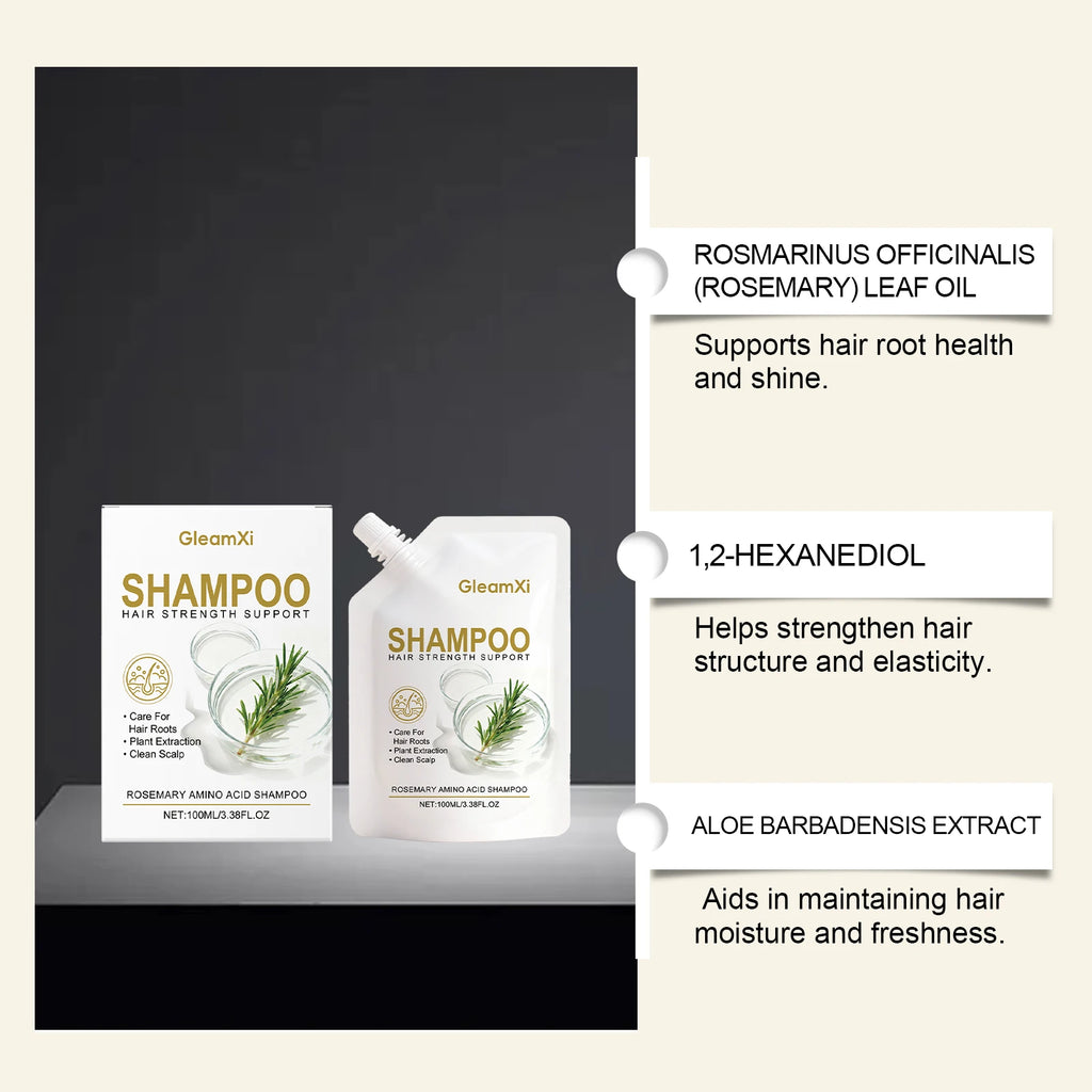 Rosemary Amino Acid Volumizing Shampoo - Gently Cleanses the Scalp, Naturally Voluminous, Smooth, and Shiny