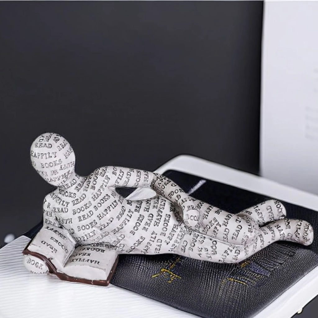 Reading Women Reading Figurines Decor Nordic Modern Thinker Statue Modern Abstract Art Sculpture Resin Bookshelf Decor Gift