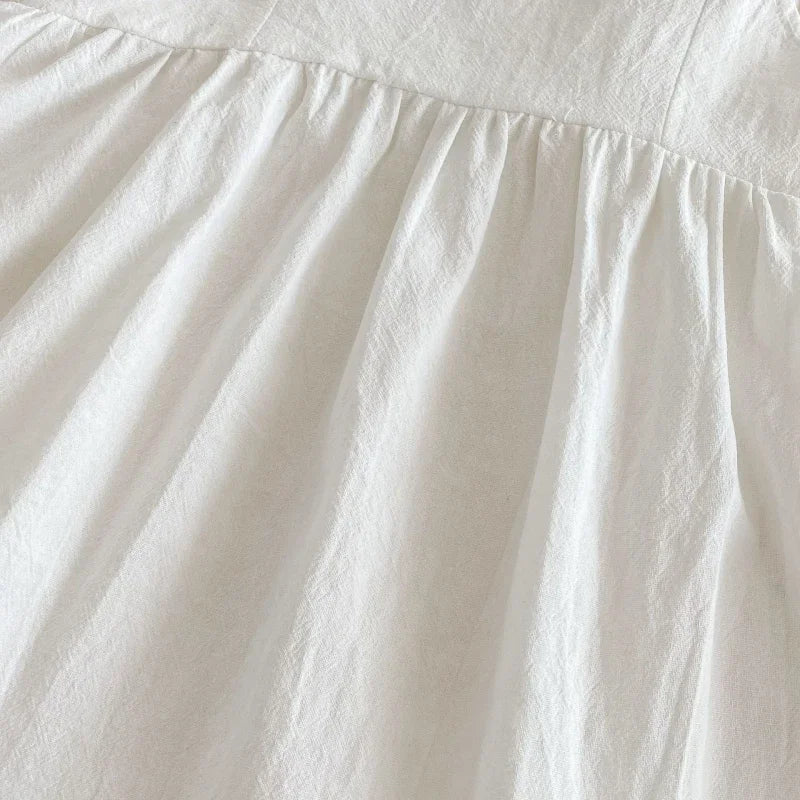 2025 Kids Clothes Summer Solid Dress Baby Girls Cotton Clothes Sleeveless Floral Dresses Children'S Vestidos Casual Clothing