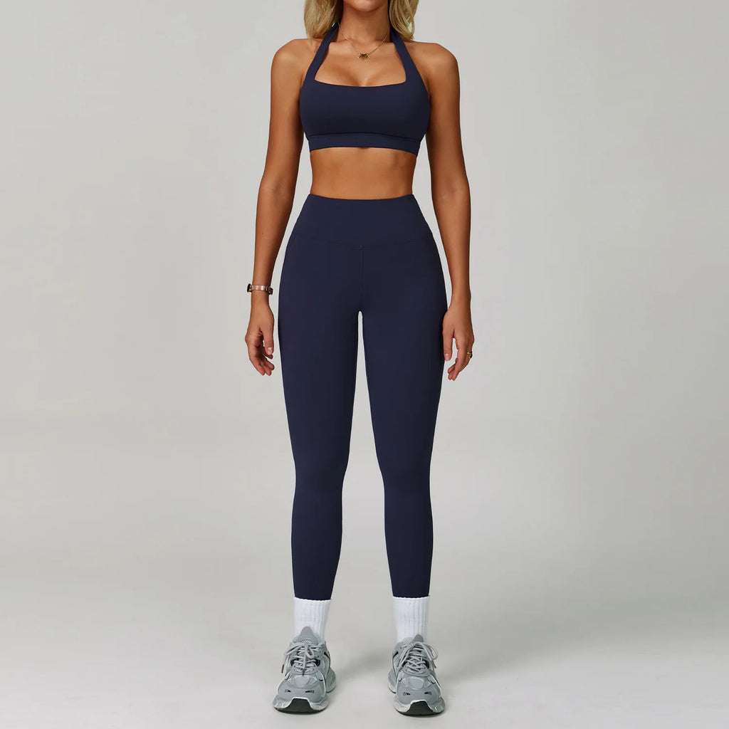 2Pcs Sets Women's Tracksuit Fitness Clothes Yoga Sets Sportswear Workout Bra High Waist Leggings Set Gym Clothing Sports Suits