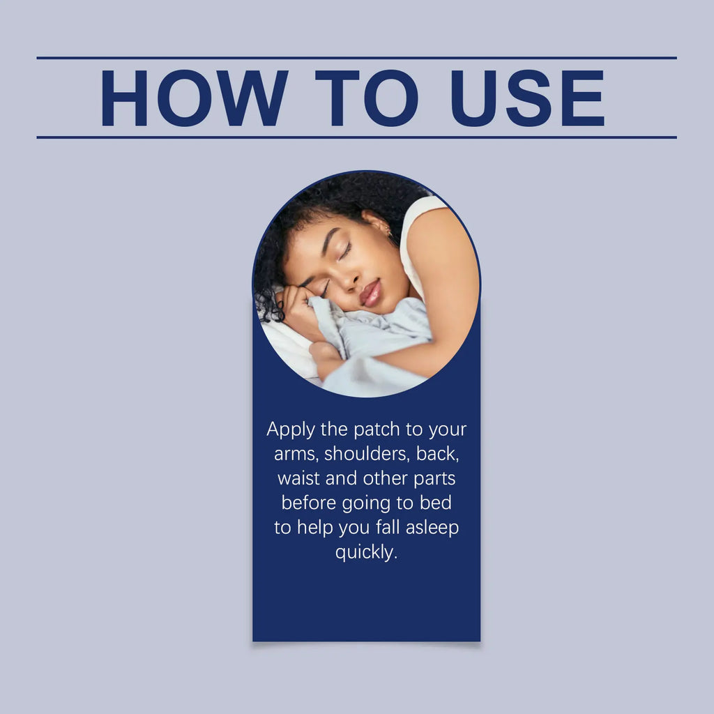 Herbal Sleep Patch Relieve Insomnia Adjust Rest Patterns Relax Tense Nerves Quickly Fall Asleep Deep Slumber Peace Mind Stickers