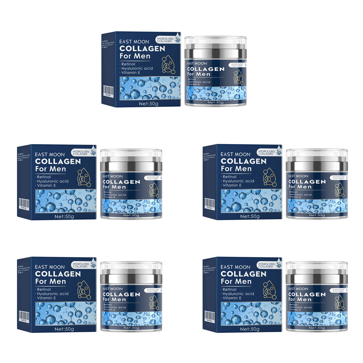 Men's Retinol Collagen Face Cream Hydrating Lifting Firming Fade Fine Lines Brighten Skin Tightening Anti-Wrinkle Men Skin Care