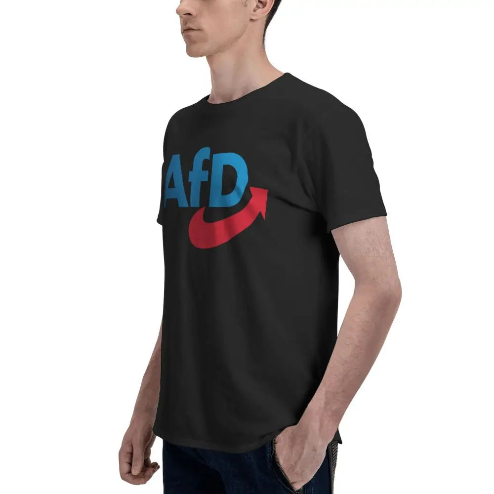 Alternative AFD Germany T-Shirt Summer Y2K Funny T-Shirts 100% Cotton Hip Hop Tee Shirt For Men Short Sleeve Print Tops