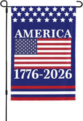 America 250th Birthday Garden Flag 12x18 1776 2026 America 250 Years Anniversary Yard Sign God Bless Usa Patriot House Flag  KKX