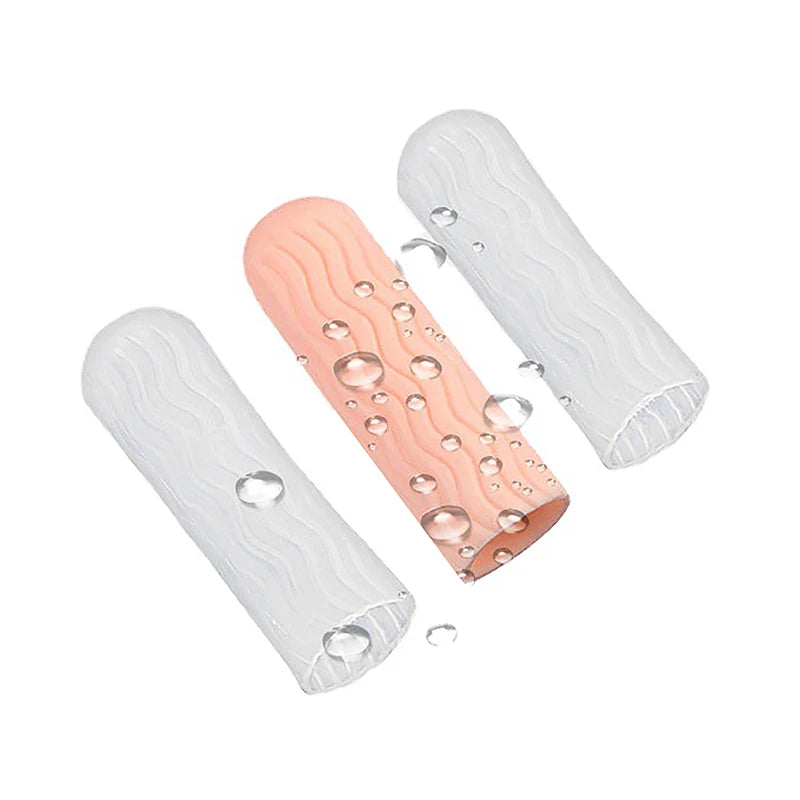 2Pcs Silicone Gel Tube Hand Bandage Finger Protector Anti-cut Heat Resistant Finger Sleeves Great Cooking Kitchen Tools