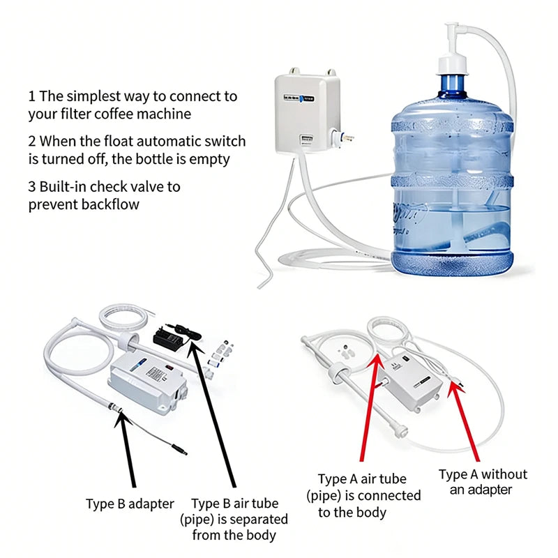 Automatic Bottled Water Pump 3.8L/min Flow Under Sink Electric Drinking Water Dispenser System for Home Self Priming Water Pump