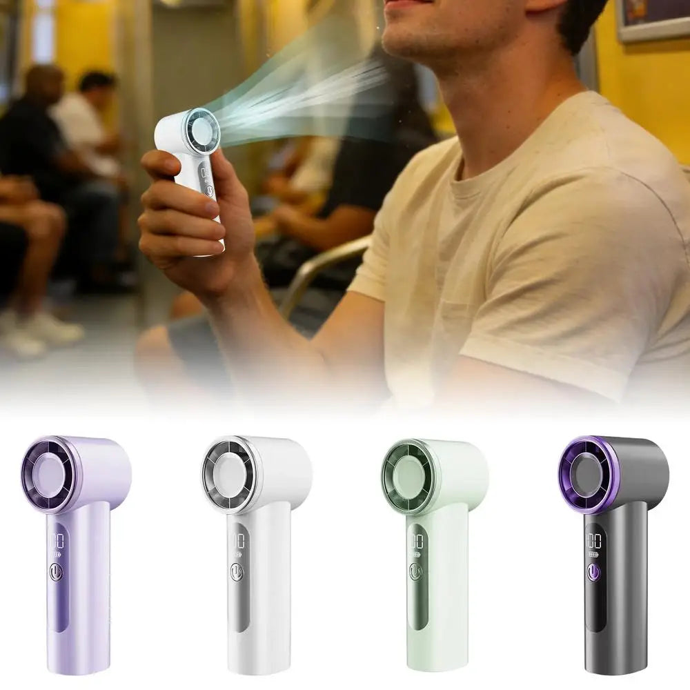 Air Cooler High-speed Handheld Fan Quiet Operation Waterproof USB Rechargeable Fan Long-lasting Strong Wind Fan Desktop